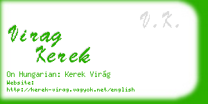 virag kerek business card