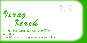 virag kerek business card